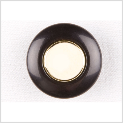 Black/Ivory Plastic Button - 44L/28mm | Mood Fabrics
