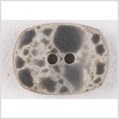 Ivory/Gray Plastic Button - 36L/23mm | Mood Fabrics