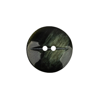 Green Iridescent 2-Hole Plastic Button - 32L/20mm | Mood Fabrics