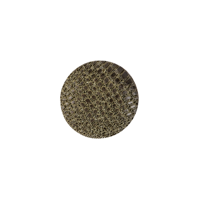 Olive Alligator Pattern Shank Back Plastic Button - 24L/15mm | Mood Fabrics