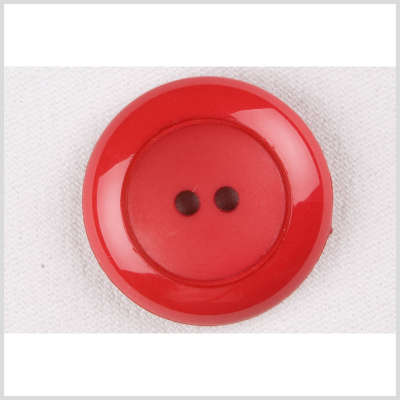 Red Plastic Button - 48L/30.5mm | Mood Fabrics