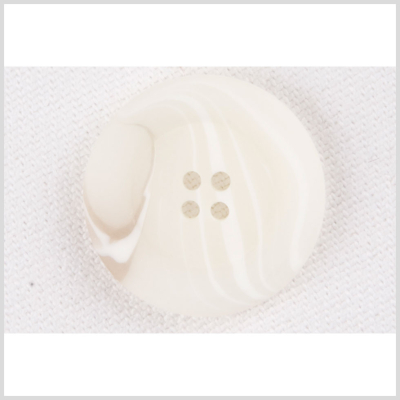 White Plastic Button - 32L/20mm | Mood Fabrics