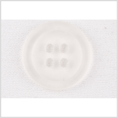 Clear White Plastic Button - 40L/25.5mm | Mood Fabrics