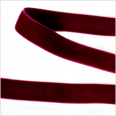 Burgundy Double Face Velvet Ribbon - 5/8