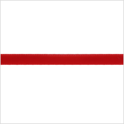 Italian Red Single Face Velvet Ribbon - 5mm | Mood Fabrics
