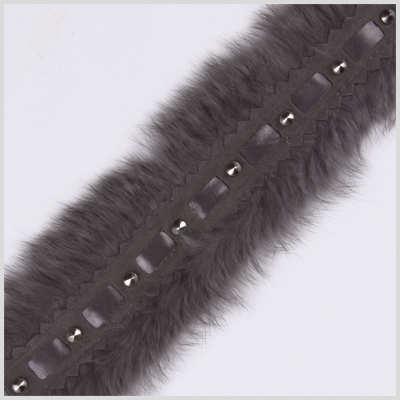 Gray Rabbit Fur Trim | Mood Fabrics