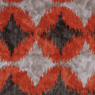 Orange Ikat Velvet | Mood Fabrics