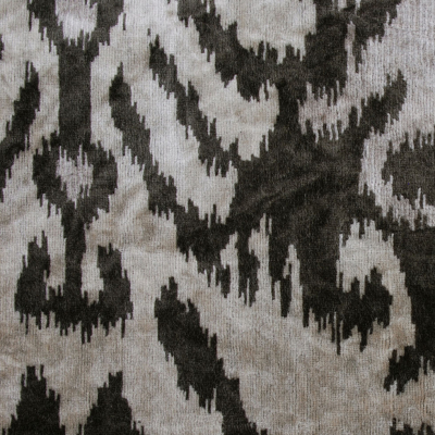 Gray Ikat Velvet | Mood Fabrics