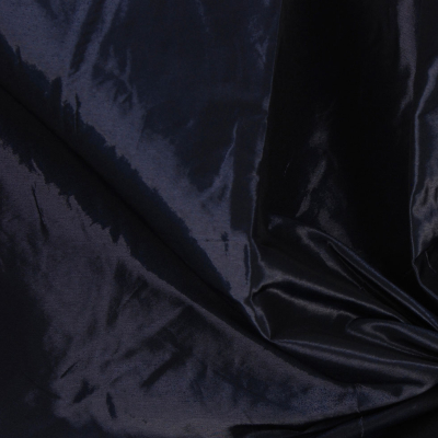 Midnight Navy Luminous Polyester Taffeta | Mood Fabrics