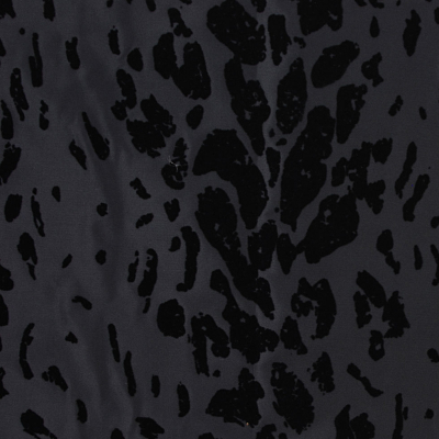 Black  Animal Flocked Taffeta | Mood Fabrics