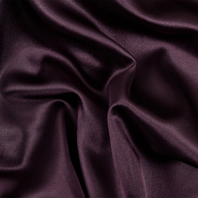 Dark Burgundy Solid Polyester Satin | Mood Fabrics