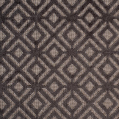 Brown Geometric Cut Velvet | Mood Fabrics