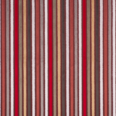 Multicolor Red Striped Velvet | Mood Fabrics