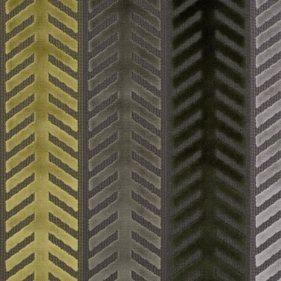 Brown and Green Geometric Cut Velvet | Mood Fabrics