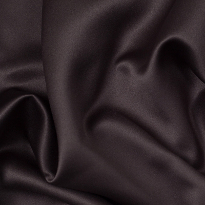 Black Coffee Brilliant Colors Poly Satin | Mood Fabrics