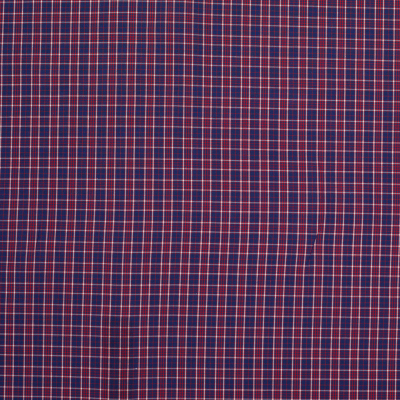 Steven Alan Red and Blue Plaid Cotton Shirting | Mood Fabrics