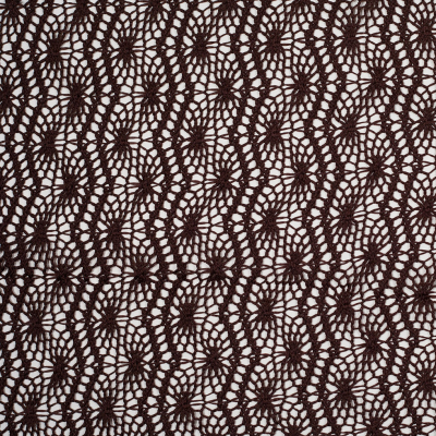 French Roast Polyester Lace | Mood Fabrics