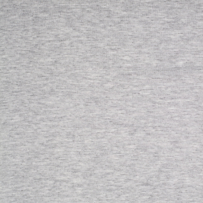 Heathered Gray and White Striped Cotton-Polyester Jersey | Mood Fabrics
