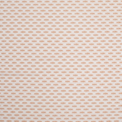 Beige on Ivory Polka Dotted Polyester Jacquard | Mood Fabrics