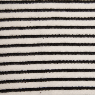 Italian White/Black Cotton Terry Cloth | Mood Fabrics