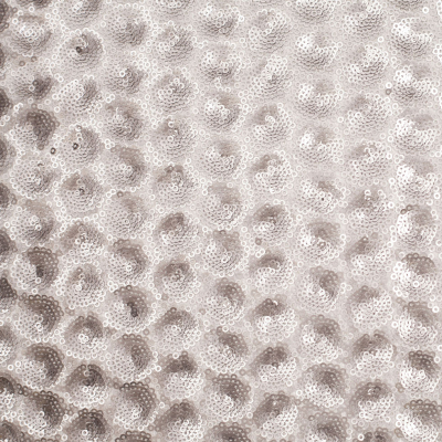 Silver Clustered Baby Sequins on Polyester Mesh | Mood Fabrics