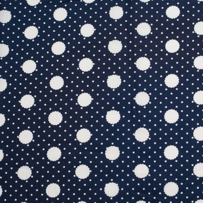 Navy/White Misc Printed Cotton Poplin | Mood Fabrics