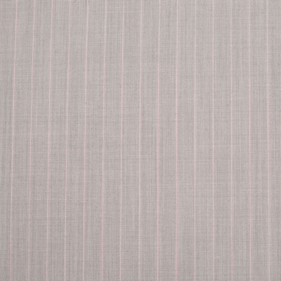Italian Light Taupe Striped Stretch Polyester Suiting | Mood Fabrics