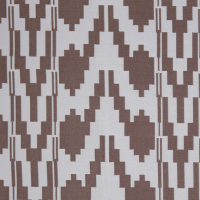 Cream Geometric Polyester Brocade | Mood Fabrics
