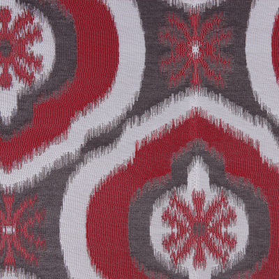 Red Ikat Damask Polyester Woven | Mood Fabrics
