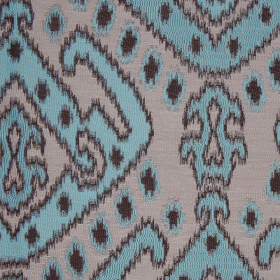 Turquoise Damask Polyester Woven | Mood Fabrics
