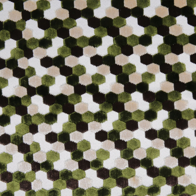 Forest Laser-Cut Geometric Polyester Velvet | Mood Fabrics