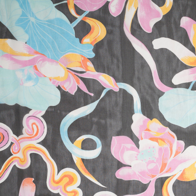 Multi-Color Floral Printed Silk Chiffon | Mood Fabrics