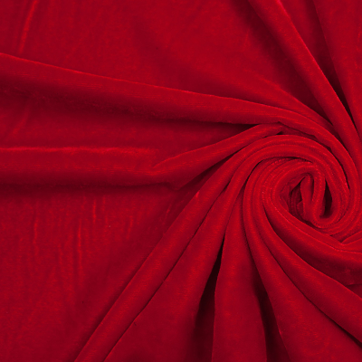Red Solid Polyester Micro Velvet | Mood Fabrics
