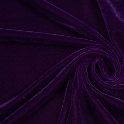 Royal Purple Solid Polyester Micro Velvet | Mood Fabrics