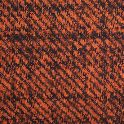 Black and Orange Abstract Blended Virgin Wool Knit | Mood Fabrics