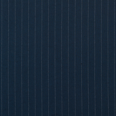 Italian Navy Pin Striped Blended Linen Woven | Mood Fabrics