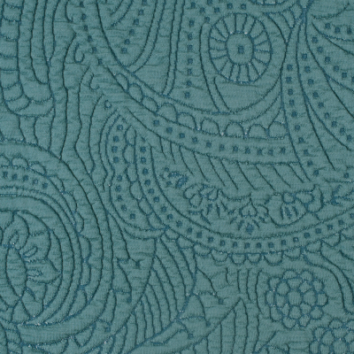 Oil Blue Dimensional Paisley Knit | Mood Fabrics