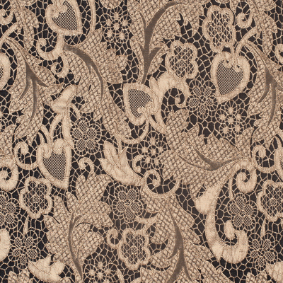 Gold/Black Lacey Embroidered Novelty Woven | Mood Fabrics