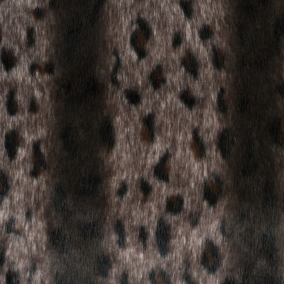 Spotted & Striped Mottled Brown Poly-Blend Faux Fur | Mood Fabrics