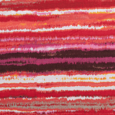 Orange/Fuchsia Striped Mercerized Cotton-Linen Canvas | Mood Fabrics