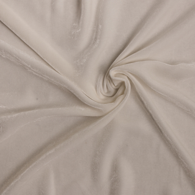 Cicero Ivory Soft Rayon-Silk Velvet | Mood Fabrics