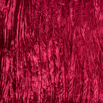 X-Mas Red Rayon Crushed Velvet | Mood Fabrics