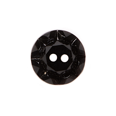 Black plastic 4 hole shirt buttons sold in packs of 20 x 12mm - Button Box  Devon