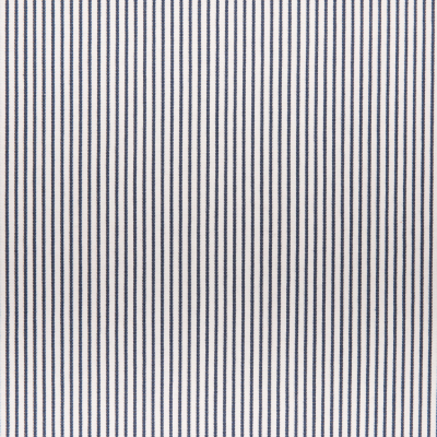 White/Navy Chalk Striped Stretch Cotton Woven | Mood Fabrics
