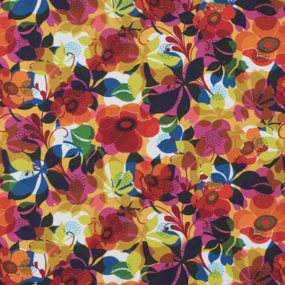 1 Yard of Multi-Color Floral Digitally Printed Organic Cotton Woven | Mood Fabrics