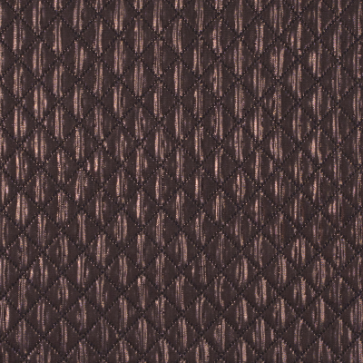 Metallic Copper and Black Quilted Brocade | Mood Fabrics