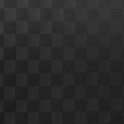 Famous NYC Designer Black on Black Checkered Polyester Twill | Mood Fabrics