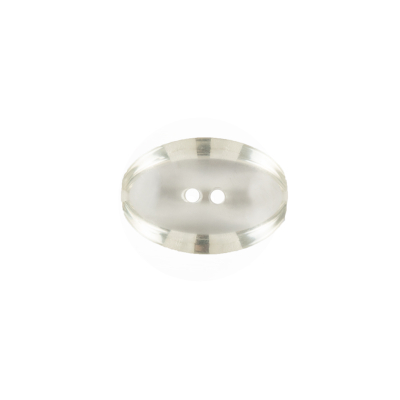 Clear Oval Plastic Button - 32L/20MM | Mood Fabrics