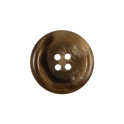Brown 4-Hole Plastic Button - 35L/22mm | Mood Fabrics
