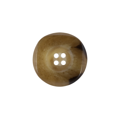 Beige and Brown Horn Button - 30L/19mm | Mood Fabrics